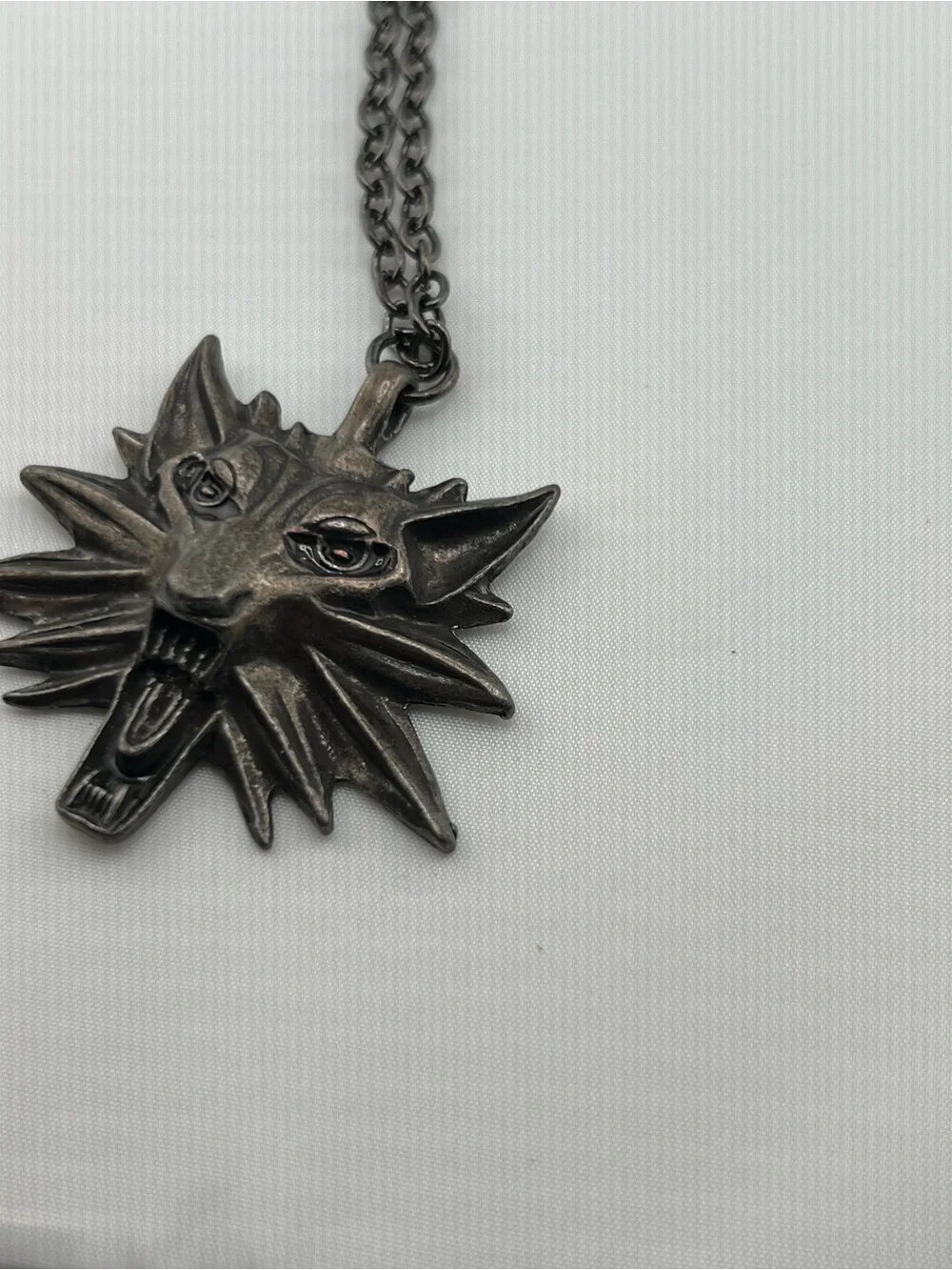 🎁wolf head Fashion Jewelry Dark Gunmetal Chain Necklace